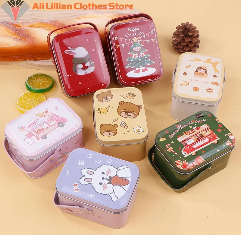 Vánoční plechová krabička s uchem | dóza, dárkové balení