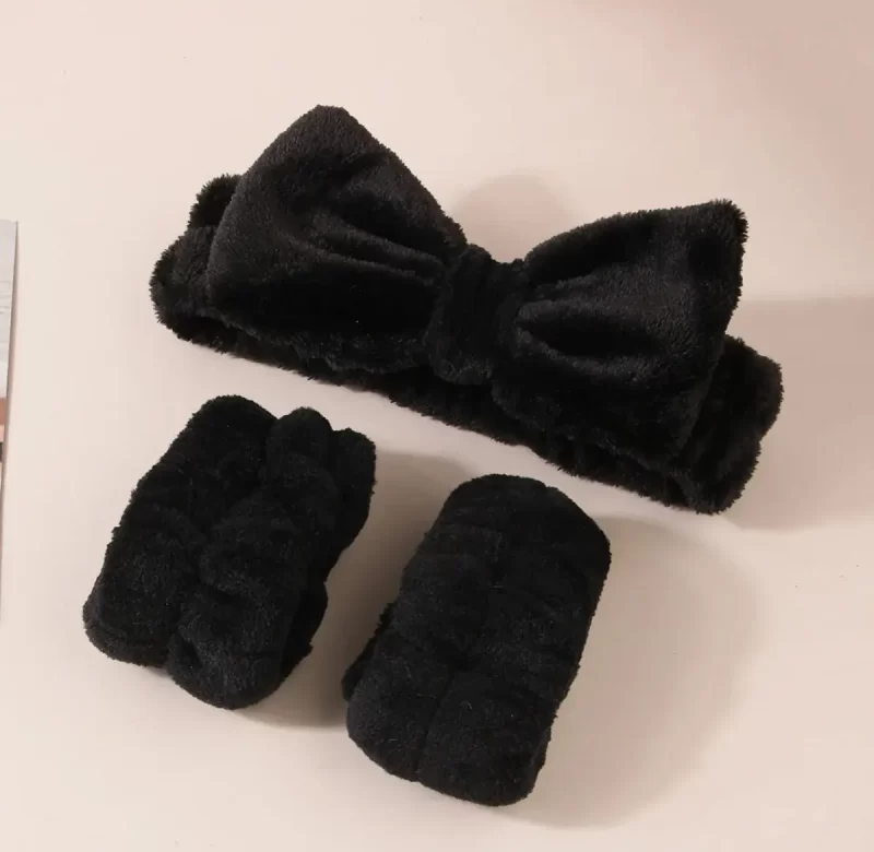 Roztomilá sametová čelenka s oušky | vlasová gumička, čelenka