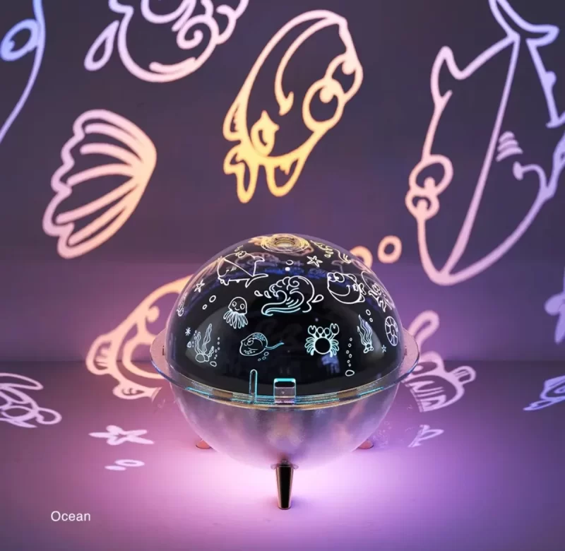 Hvězdný projekční zvlhčovač s nočním osvětlením | projekční lampa 1+1 ks