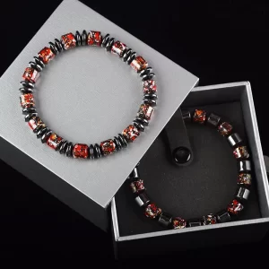 Magnetický boho náramek s hematitem | náramek, šperk
