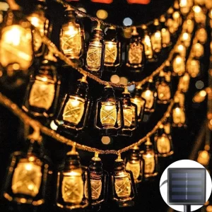 LED solární lampa petrolejová | Retro osvětlení, zahradní lampa