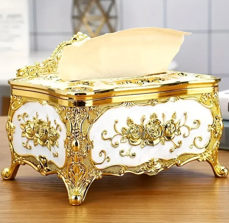 Romantická krabička na ubrousky s víkem | úložný box, dekorace