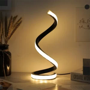 Moderní spirálová LED lampa na noční stolek | stolní lampa, dekorativní osvětlení