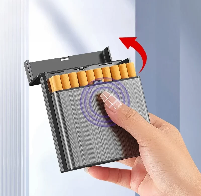 Velké cigaretové pouzdro s automatickým otevíráním | cigaretové pouzdro, úložný box