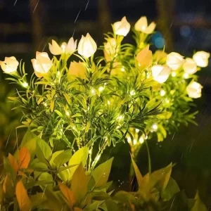 Solární zahradní světlo s květinami 42LED | Dekorativní světlo | Venkovní osvětlení