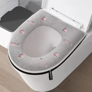 Zateplený měkký potah na WC se zipem | koupelnový doplněk, komfortní sedák