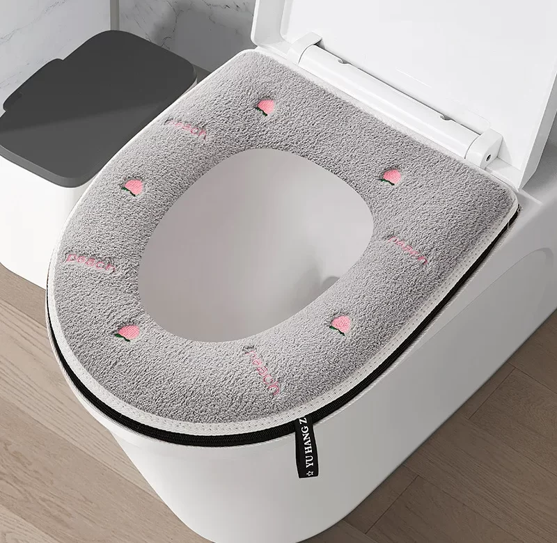 Zateplený měkký potah na WC se zipem | koupelnový doplněk, komfortní sedák