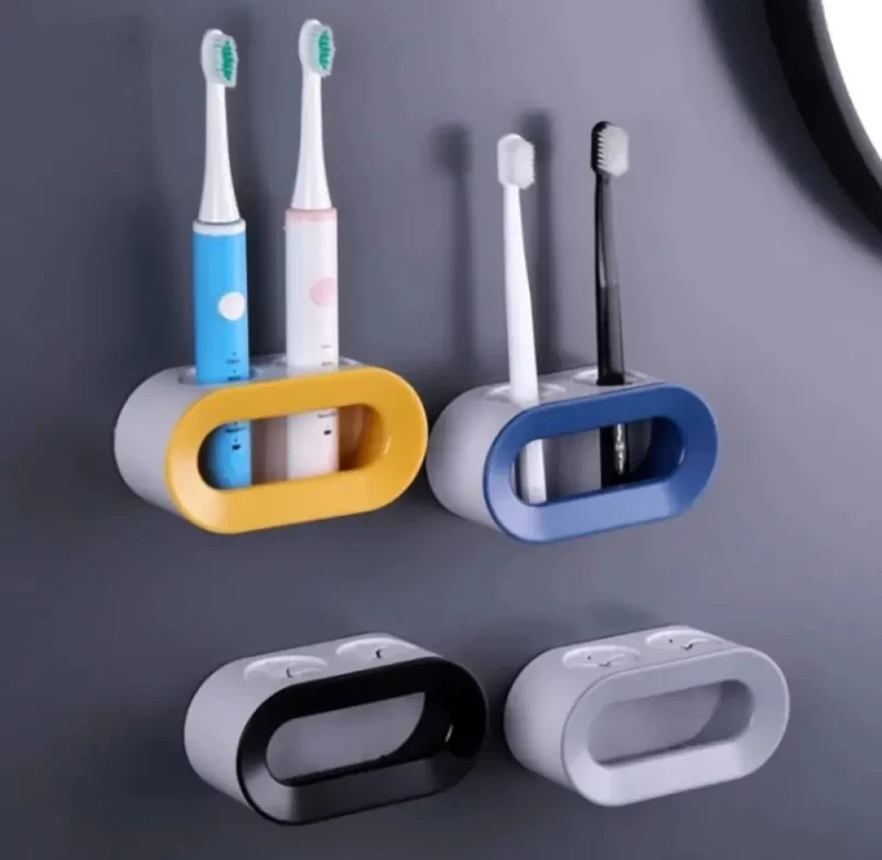 Nástěnný držák na kartáčky bez vrtání | držák kartáčků, koupelnový organizér