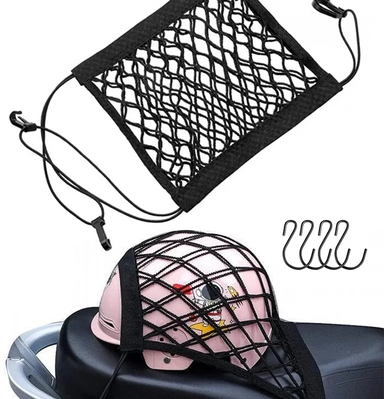 Držák síťový na moto helmu a bagáž | motocyklové příslušenství, úložná síť