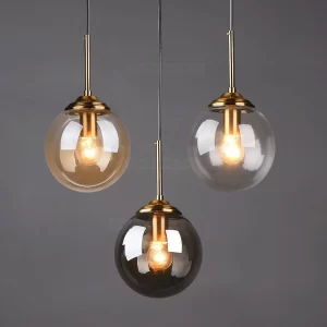 Moderní skleněná koule lustr | Závěsná lampa