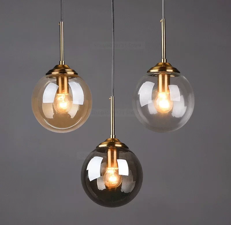 Moderní skleněná koule lustr | Závěsná lampa
