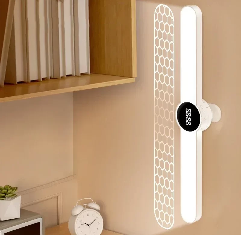 Led stolní magnetická usb lampa s hodinami | noční světlo 1+1 ks