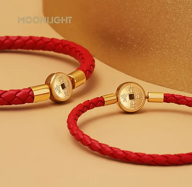 Vintage pletený kožený náramek | módní doplněk