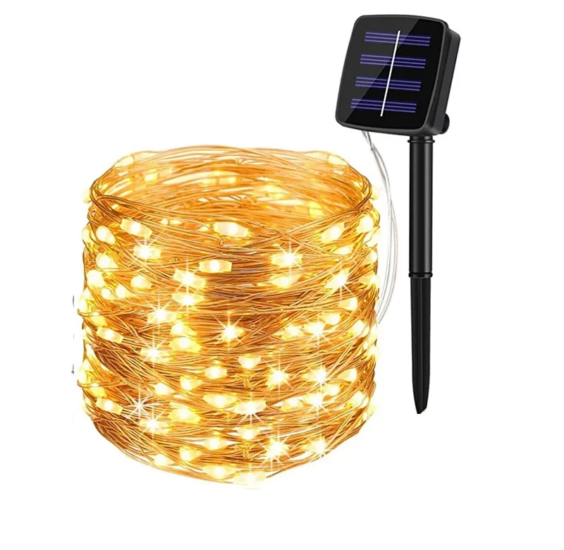 Solární venkovní světelný řetěz na zahradu | osvětlení