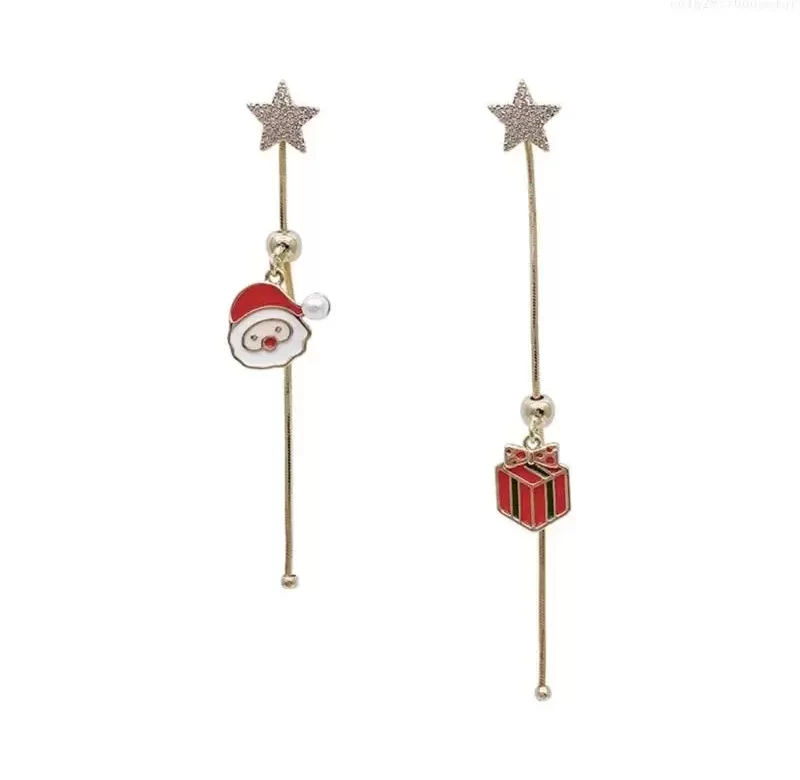 Vánoční třpytivé visací náušnice | dámské šperky 2 ks