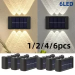 Solární venkovní nástěnné světlo s LED | solární světlo, venkovní osvětlení