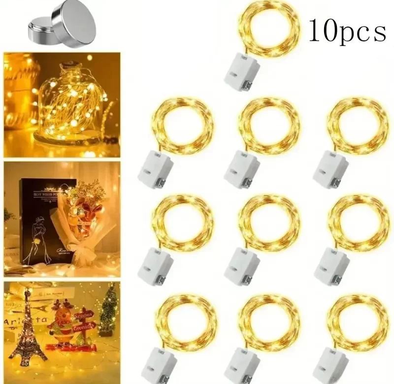 LED světelný řetěz na baterie | dekorace