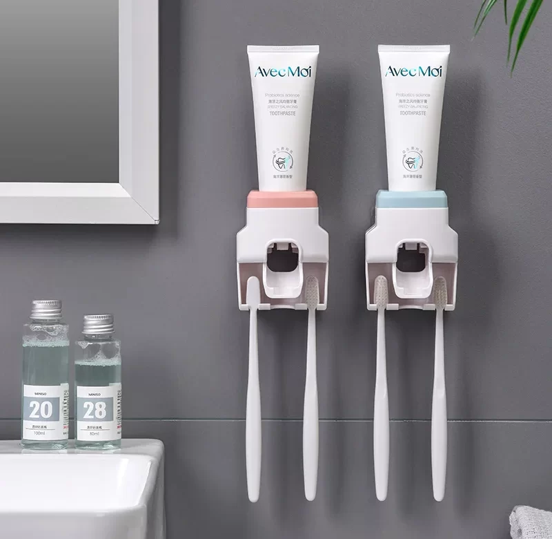 Automatický dávkovač pasty se držákem | koupelnový organizér, nástěnný držák