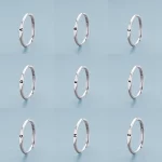 Minimalistický nastavitelný prsten s písmenem | dámský doplněk