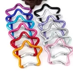 Hliníková karabina ve tvaru hvězdy | závěsný háček, klíčenka 1 ks