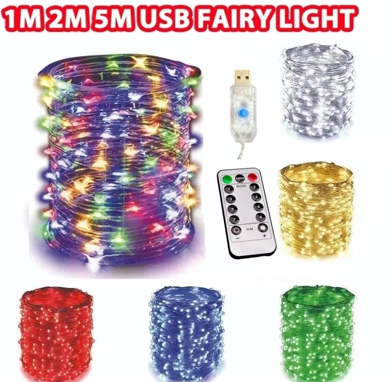 USB světelný řetěz s dálkovým ovládáním | led světýlka