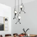 LED vintage lampa s kovovým závěsem | osvětlení pro děti a domácnost