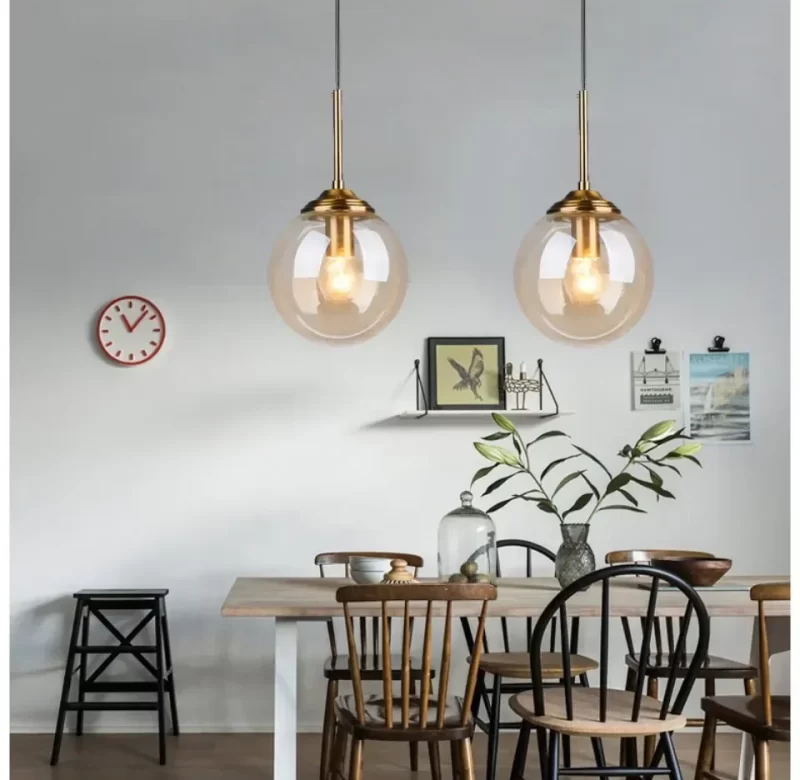 Moderní skleněné stropní svítidlo | Závěsné osvětlení