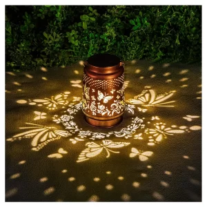 Solární lampa s motivem motýlů | Venkovní solární osvětlení