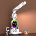 Nabíjecí led stolní lampa s hodinami | čtecí světlo