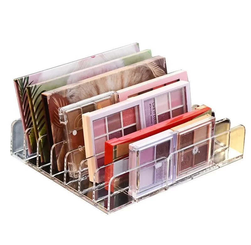 Průhledný organizér na kosmetiku s přihrádkami | úložný box, makeup police