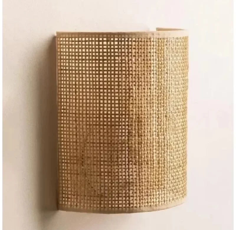 Retro ratanová nástěnná lampa LED E27 | osvětlení