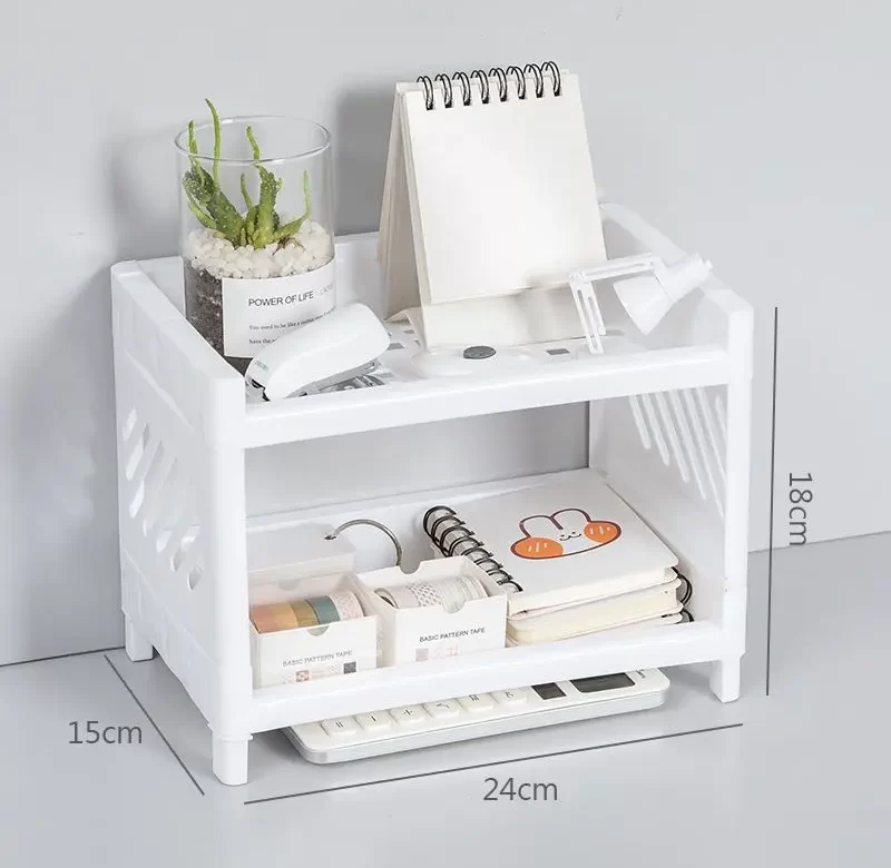 Multifunkční stojan na psací stůl s policemi | stolní organizér, držák