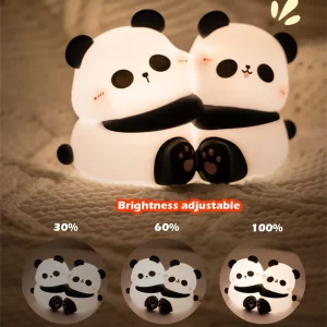 Dětská dotyková noční lampička s roztomilými pandami | Lampa pro děti, dětská lampa