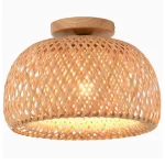 Bambusová ručně pletená stropní lampa | LED osvětlení