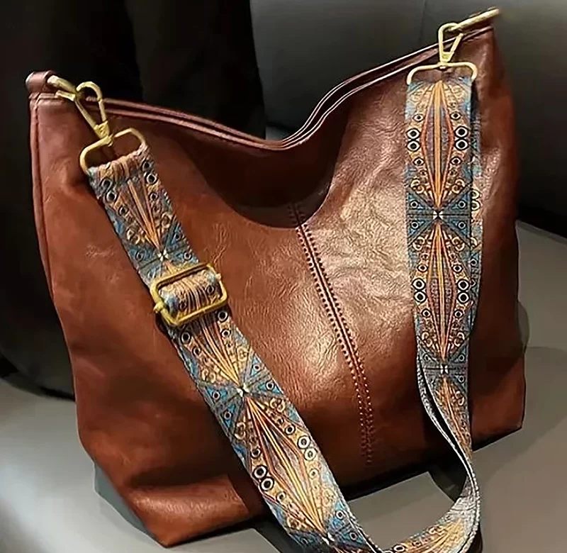 Velká retro crossbody kabelka přes rameno | dámská taška