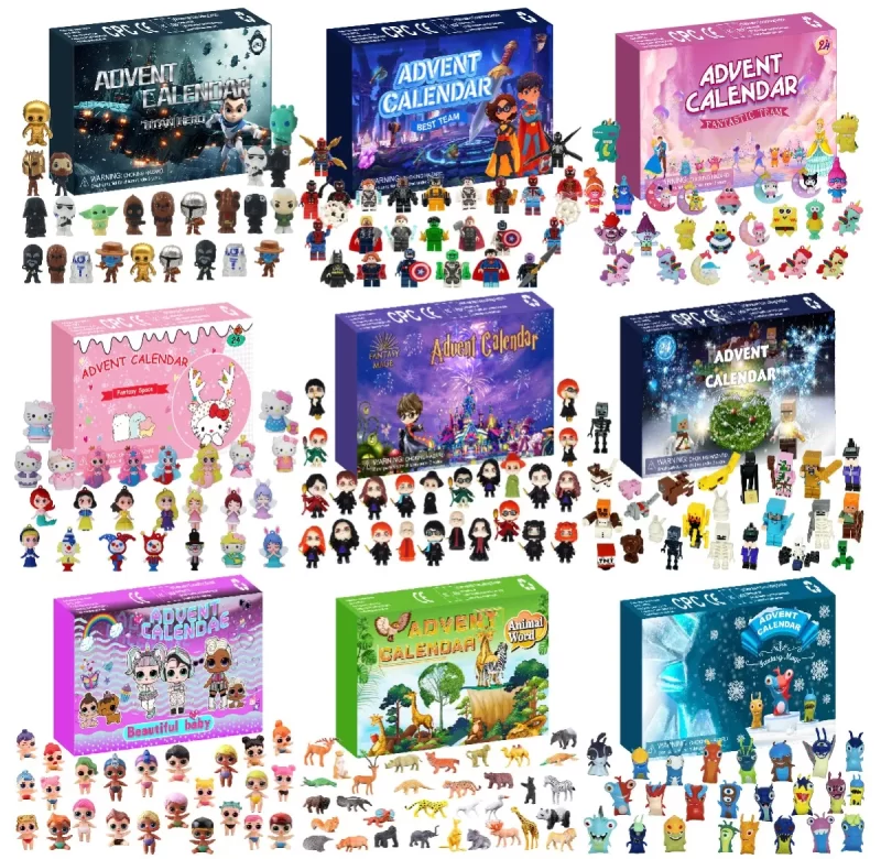 Adventní kalendář s hračkami a figurkami | dětské hračky