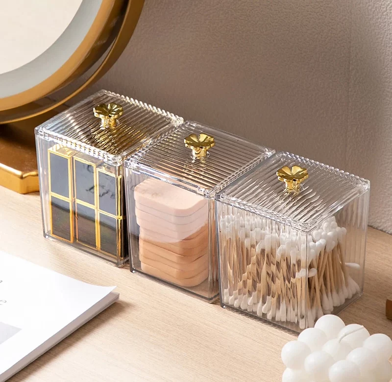 Kosmetický organizér na vatové tampony | Úložný box na kosmetiku