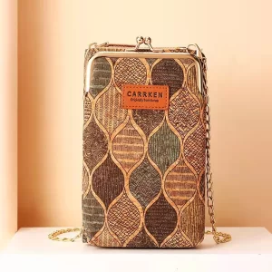 Stylová koženková mini kabelka s korkovým motivem | malá taška, dámská kabelka