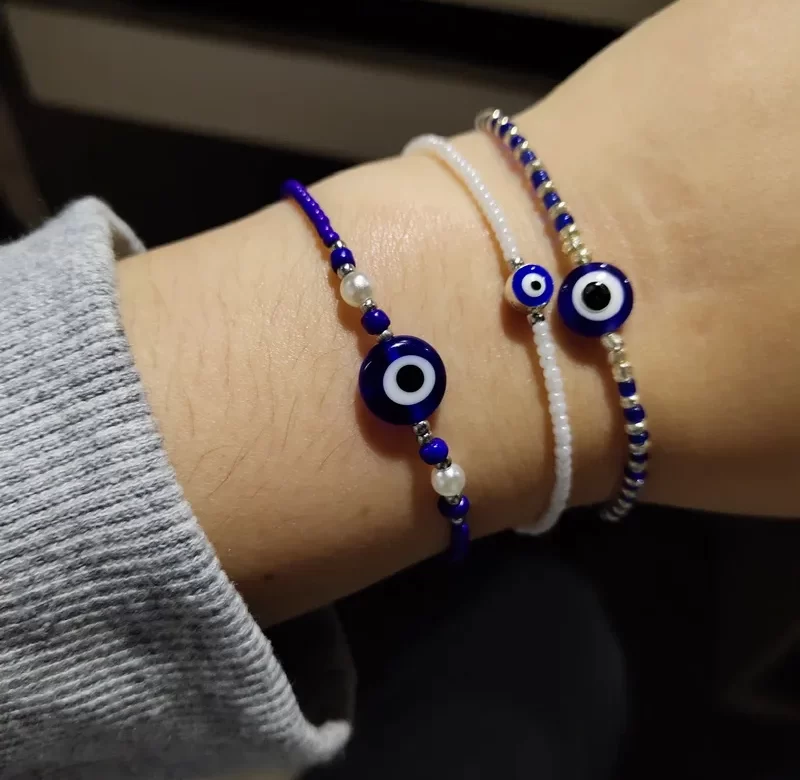 Náramek modré oko pro štěstí | ochranný náramek, šperk