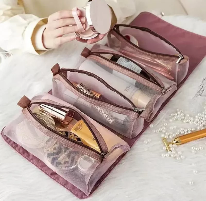 Víceúčelová makeup taška se zipem | kosmetická taška, cestovní pouzdro