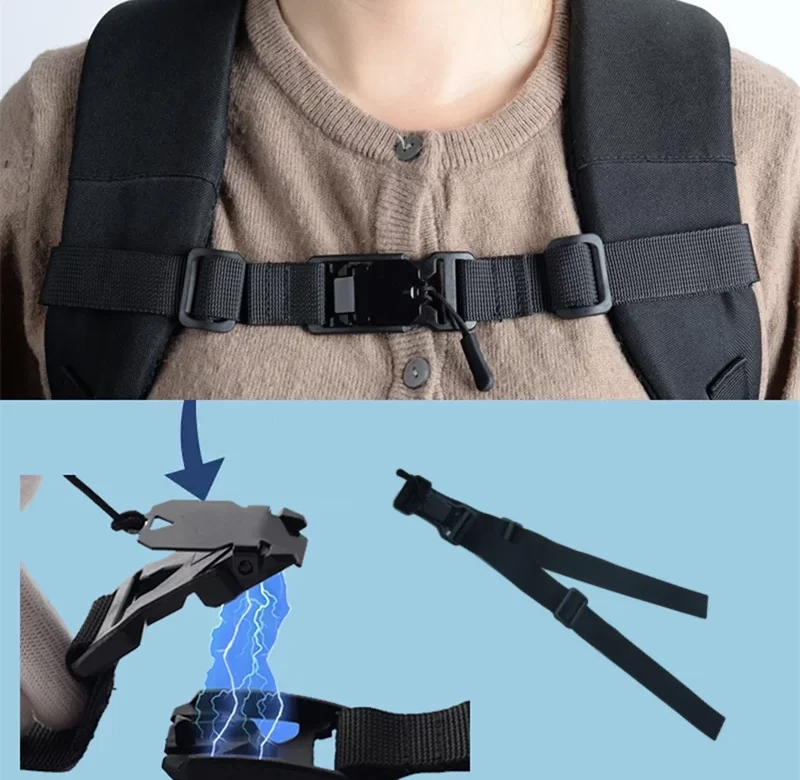Nastavitelný magnetický hrudní popruh na batoh | popruh, příslušenství