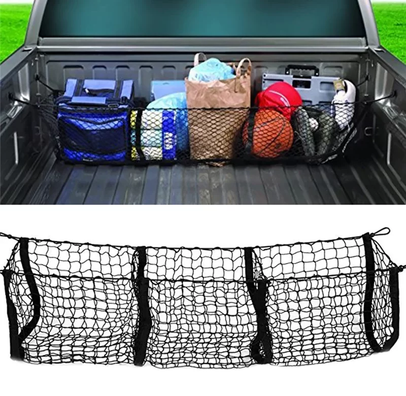 Praktický organizér do kufru auta se sítí a háčky | úložná taška, síť do kufru