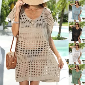 Letní háčkované plážové šaty | dámské šaty, letní oblečení