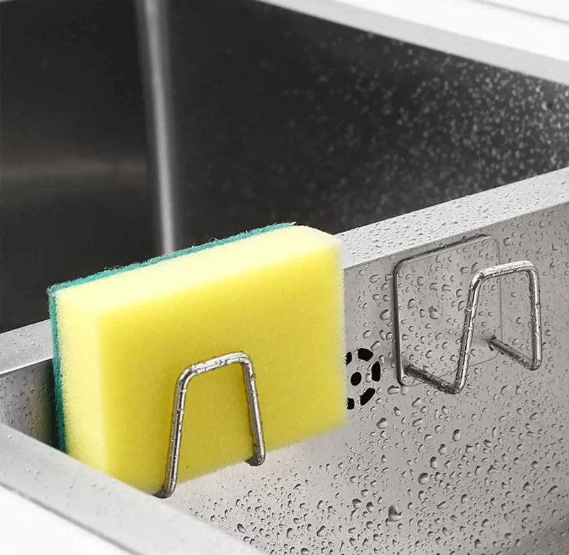 Nerezový držák houbičky bez vrtání | držák houbičky, kuchyňský organizér