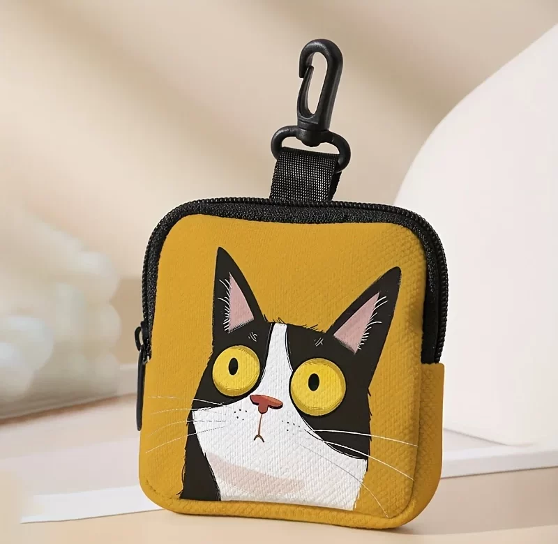 Kočičí peněženka s velkým úložným prostorem | peněženka na mince, dárková taštička