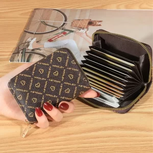 Dámská kožená peněženka s držákem karet | dámská peněženka, kožená peněženka