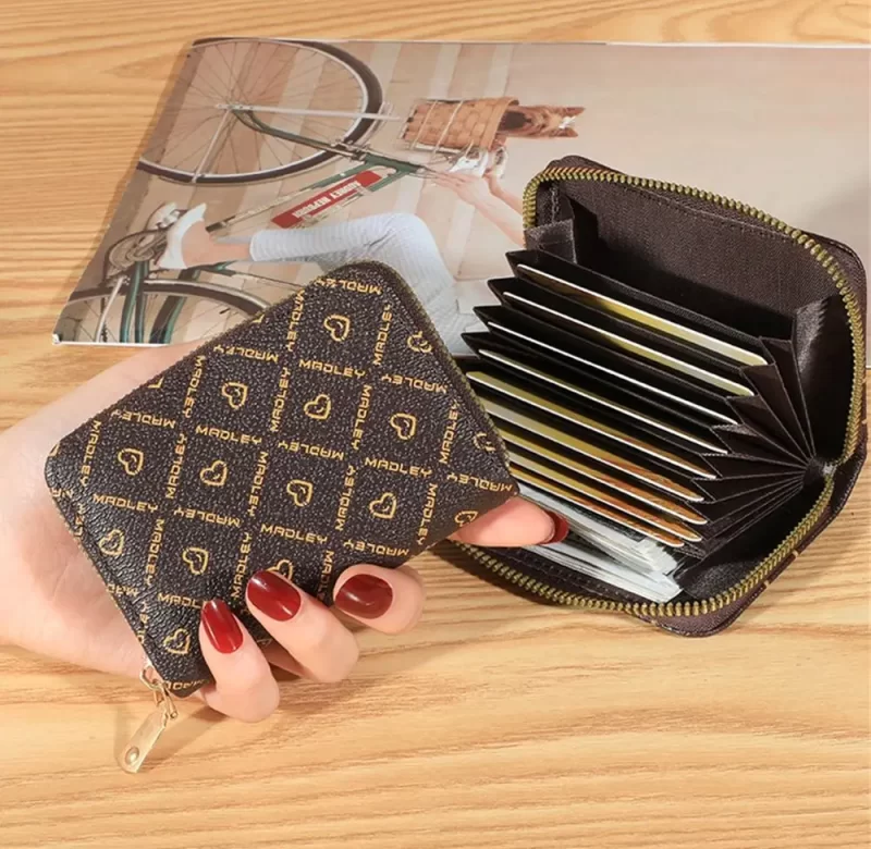 Dámská kožená peněženka s držákem karet | dámská peněženka, kožená peněženka