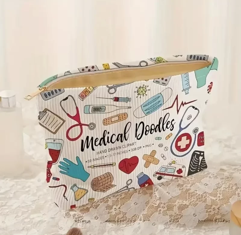 Kosmetická taštička v lékařském stylu s velkým úložným prostorem | kosmetická taštička, přenosná taška