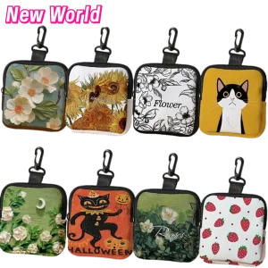 Mini květinová peněženka na zip | malá peněženka, kapsička na mince