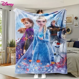 Frozen teplá dětská deka na cesty | přikrývka, deka s motivem ledového království